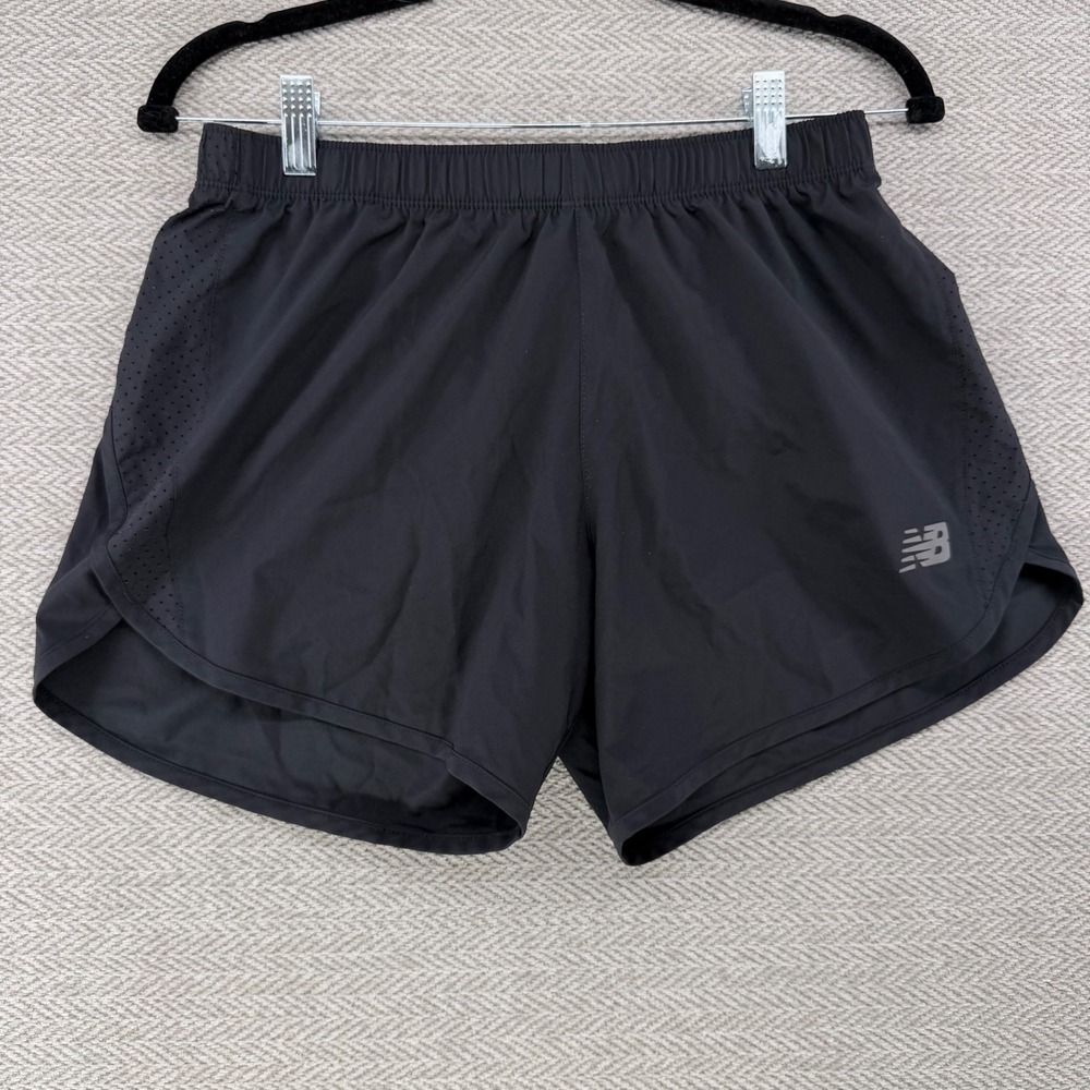 New Balance Running Shorts Small Black Polyester Athletic Gym Workout Activewear